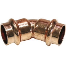 Pressfitting Winkel 90 Grad aus Kupfer