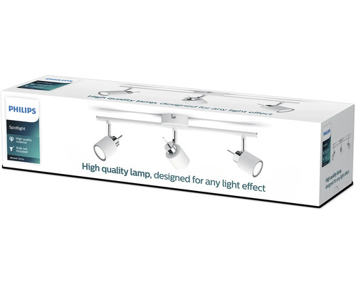 Emballage d''une lampe Philips Spotlight avec trois spots