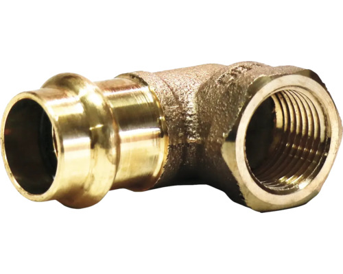 Raccord coudé en laiton avec raccord à sertir et filetage intérieur