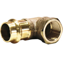 Raccord à sertir coudé avec filetage femelle en métal