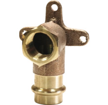 Raccord coudé avec patte de fixation pour installations sanitaires