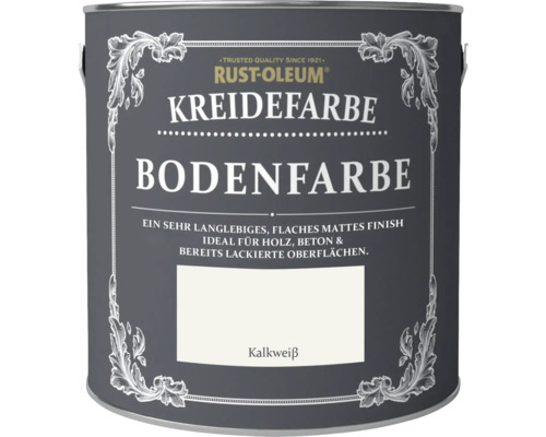 Peinture craie pour sol Rust-Oleum® blanc calcaire 2,5 l Rust-Oleum peinture à la craie pour sol en blanc craie, boîte