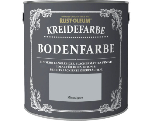 Peinture craie pour sol Rust-Oleum® gris minéral 2,5 l Peinture à la craie pour sol Rust-Oleum, gris minéral, en pot.