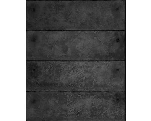 Papier peint intissé 34861 GZSZ aspect pierre anthracite Quatre palissades en béton avec surface lisse