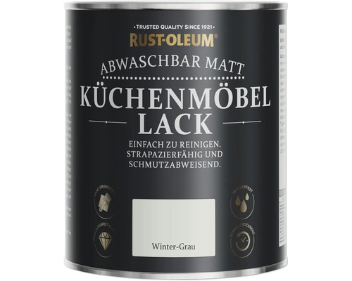 Peinture pour meubles de cuisine Rust-Oleum® gris hiver 750 ml Boîte de laque pour meubles de cuisine gris hiver de Rust-Oleum, lavable et mat