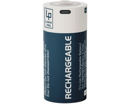 Lumak Pro wiederaufladbare D-Lithium-Ionen Batterie