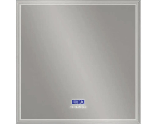 Quadratischer Spiegel mit Digitalanzeige