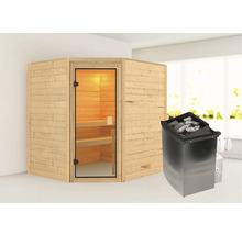 Sauna d''intérieur avec poêle de sauna et pierres de sauna