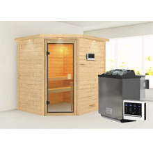 Sauna mit Saunaofen und Steuerung
