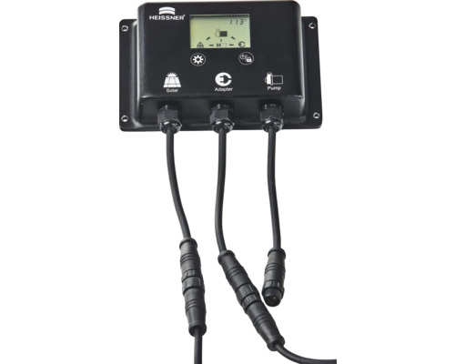 Heissner Steuerungseinheit mit Anschlüssen für Solar, Adapter und Pumpe