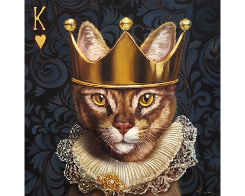 Panneau décoratif Roi chat 60x90 cm