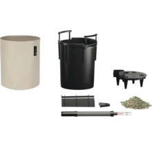 Pot de fleurs avec insert, indicateur d''arrosage et accessoires