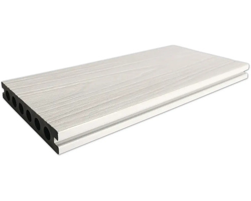 Lame de terrasse en bois composite Konsta Nativo blanc gris 23x138x3000 mm