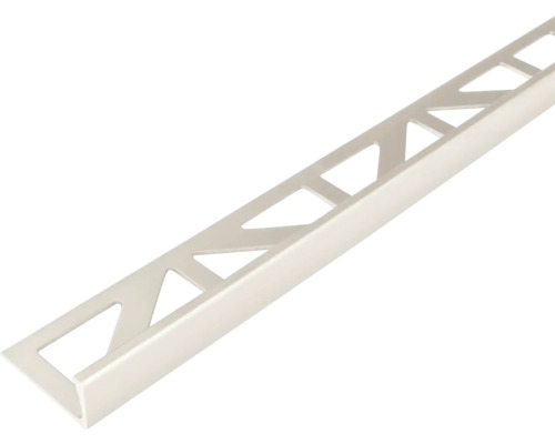 Profilé de finition DURAL Durosol beige 250 x 10 mm Profilé de carreaux en métal avec découpes triangulaires