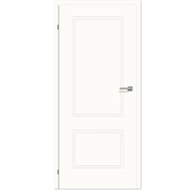 Porte intérieure blanche avec deux panneaux et poignée de porte