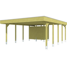 Holzcarport mit Geräteraum