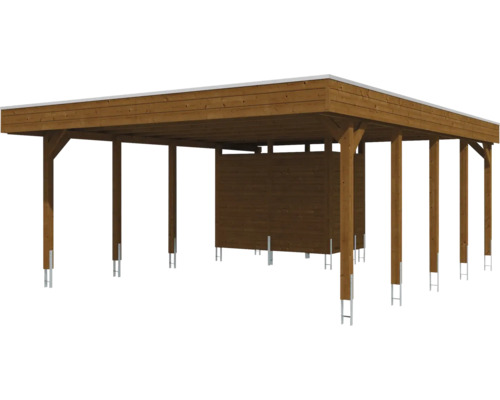 Carport en bois avec local de rangement