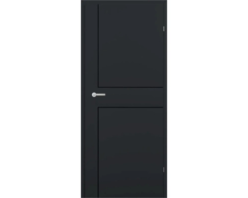 Schwarze Innentür mit Türgriff
