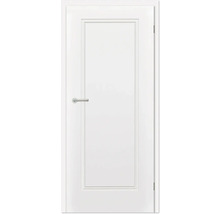 Weisse Innentür mit Beschlägen und rechteckigem Design