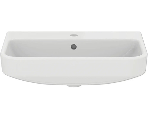 Lavabo en céramique avec trou de robinet et trop-plein