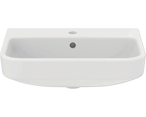 Lavabo en céramique avec trou de robinet et trop-plein