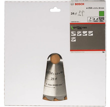 Kreissägeblatt Optiline Wood Bosch 254x30 mm Z 24 W-Zahn