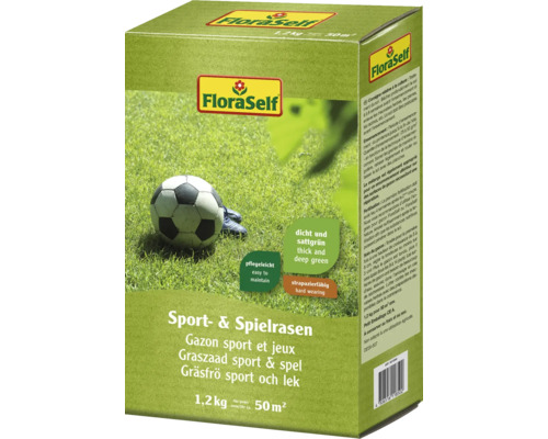 Gazon de sport & gazon de jeu FloraSelf semences de gazon 1,2 kg pour 50 m²