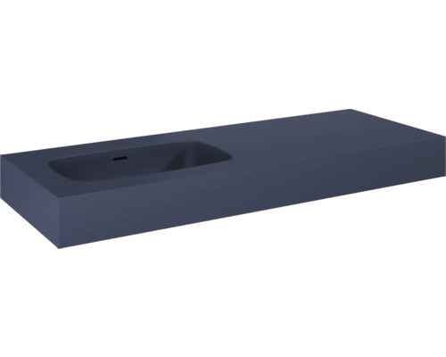 Vasque Jungborn DECEM 1210 x 460 mm vasque à gauche bleu marine mat