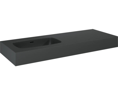 Vasque Jungborn DECEM 1210 x 460 mm vasque à gauche anthracite mat