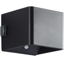 Kubische Wandleuchte mit Bewegungsmelder für den Aussenbereich