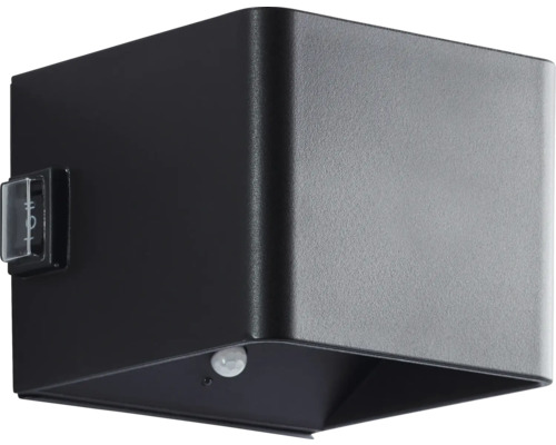 Kubische Wandleuchte mit Bewegungsmelder für den Aussenbereich