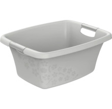 Panier à linge rectangulaire en plastique avec motif floral