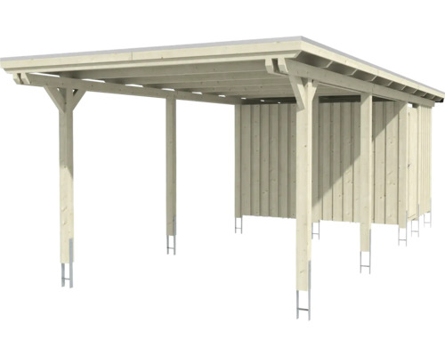 Carport en bois avec local de rangement