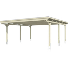 Doppelcarport SKAN HOLZ Emsland 613x604 cm mit EPDM-Folie natur