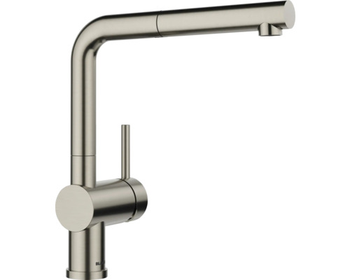 Blanco Küchenarmatur mit Handbrause LINUS-S satin platinum satiniert 527699 Küchenarmatur aus Metall mit Ausziehbrause