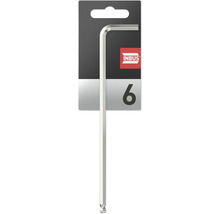 INBUS® 71543 Winkelschraubendreher (extra lang) 6mm, mit Kugelkopf — Made in Germany