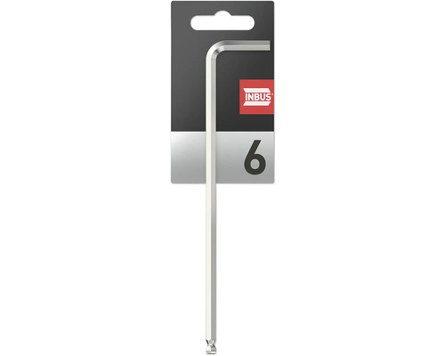 Tournevis coudé INBUS® 71543 (extra long) 6mm, avec tête sphérique — Made in Germany Clé Allen taille 6
