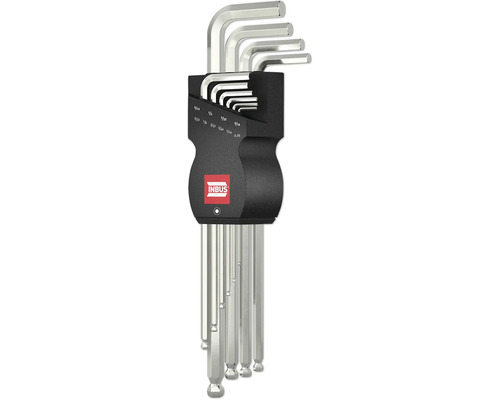 Inbusschlüssel Set INBUS® 70419 (Extra lang) 0.05–5/16" mit Kugelkopf 10tlg.