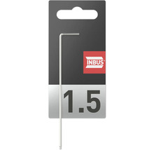 INBUS® 71475 Winkelschraubendreher (extra lang) 1.5mm, mit Kugelkopf — Made in Germany