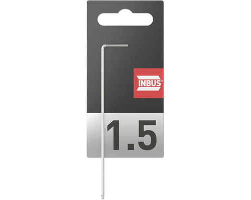 Tournevis coudé INBUS® 71475 (extra long) 1.5mm, avec tête sphérique — Made in Germany Clé Allen, taille 1,5
