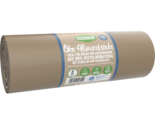 Öko-Allzwecksäcke Ecosack transparent 240 l 5 Stück