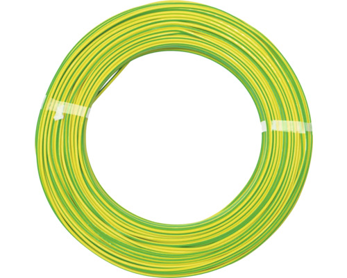 Câble conducteur H07V-K 1G1,5 mm² vert/jaune 100 m Fil de terre jaune et vert enroulé