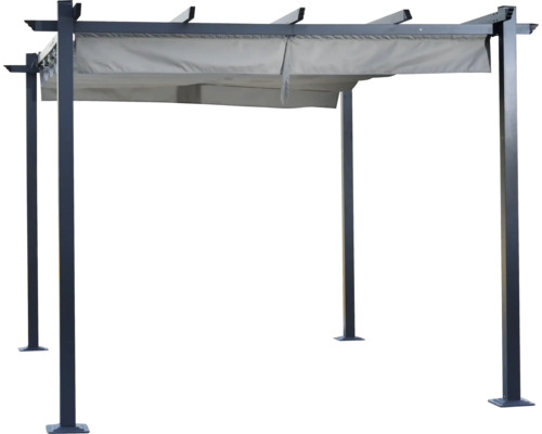 Pergola avec protection solaire coulissante pour le jardin