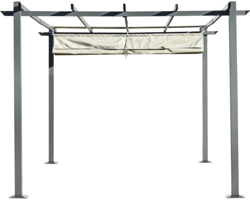 Pergola avec paroi latérale rétractable pour le jardin