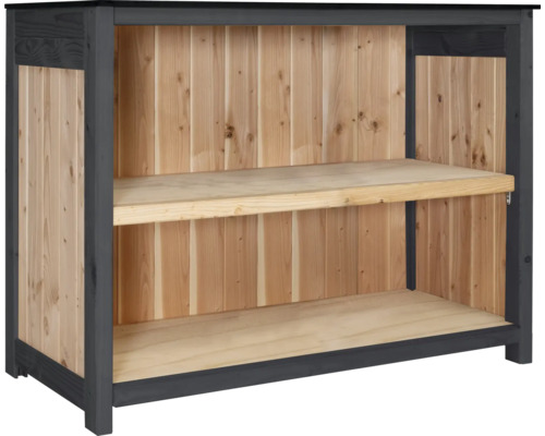 Gartenschrank/Outdoorküche Konsta Typ 603 Douglasie Sideboard ohne Tür 58 x 58 x 92 cm natur/anthrazit