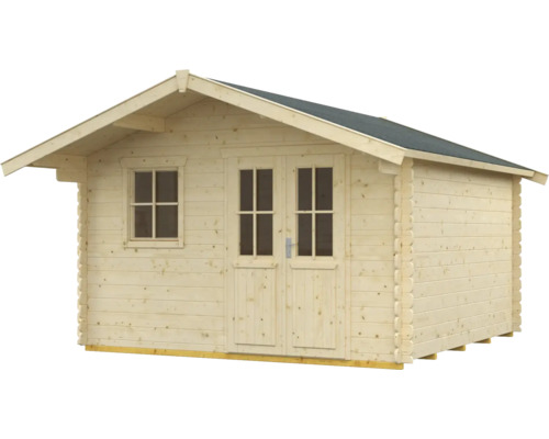 Holzgartenhaus mit Fenster und Doppeltür