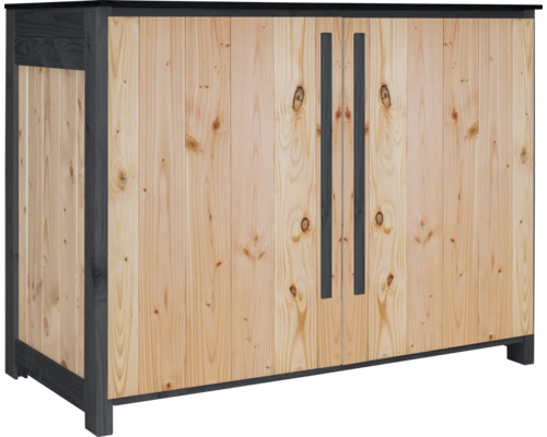 Armoire de jardin/Cuisine d'extérieur Konsta Type 603 sapin de Douglas desserte porte à battants 120 x 58 x 92 cm naturel