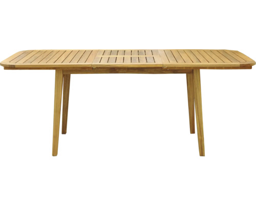 Table de jardin extensible en bois avec motif à lattes