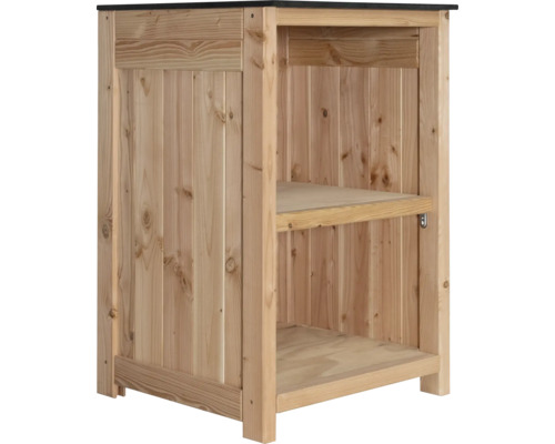 Armoire de jardin/Cuisine d'extérieur Konsta Type 603 sapin de Douglas desserte sans porte 60 x 58 x 92 cm naturel