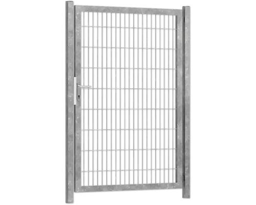 Portillon simple premium 125 x 180 cm 8/6/8 dormant 60x40 avec poteaux à sceller dans du béton galvanisé à chaud Portillon simple premium 125 x 180 cm 8/6/8 dormant 60x40 avec poteaux à sceller dans du béton galvanisé à chaud